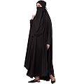 Free size jilbab with nose piece- Black